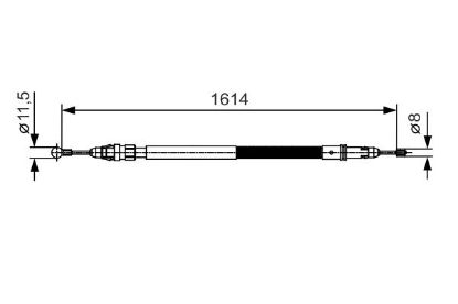 Cable Pull, parking brake -