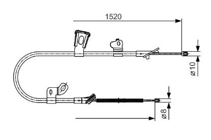 Cable Pull, parking brake -