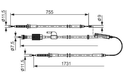 Cable Pull, parking brake -