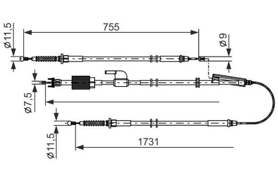 Cable Pull, parking brake -