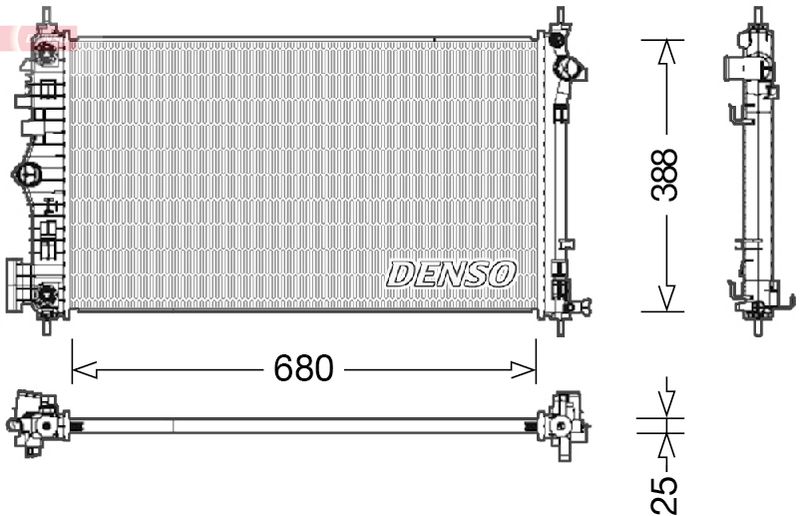 Radiator, engine cooling -