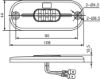 Tail Light 12V, 108x44mm, reflektoriga, 150mm kaabel