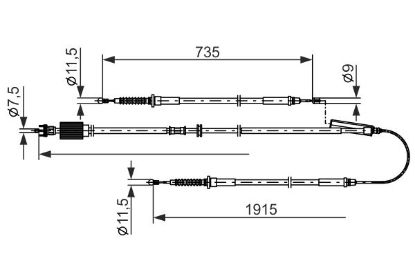 Cable Pull, parking brake -
