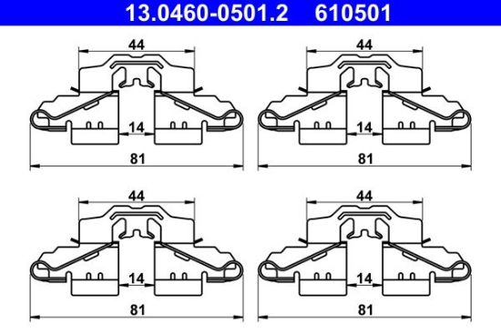 Accessory Kit, disc brake pad -