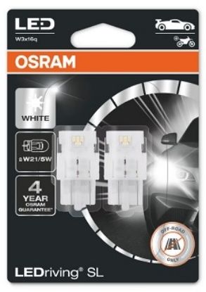 Bulb, daylight running/position light LED W21/5W Cool White 2tk. kompl.