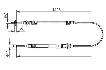 Cable Pull, parking brake -