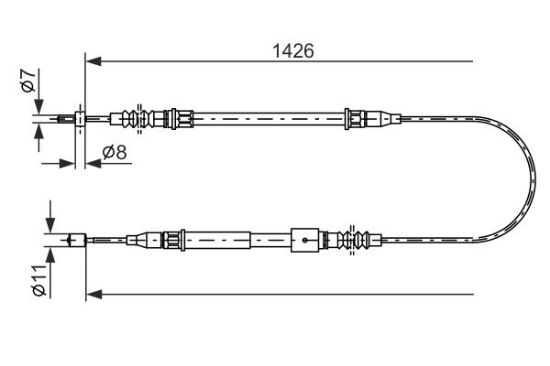 Cable Pull, parking brake -