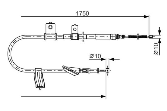 Cable Pull, parking brake -