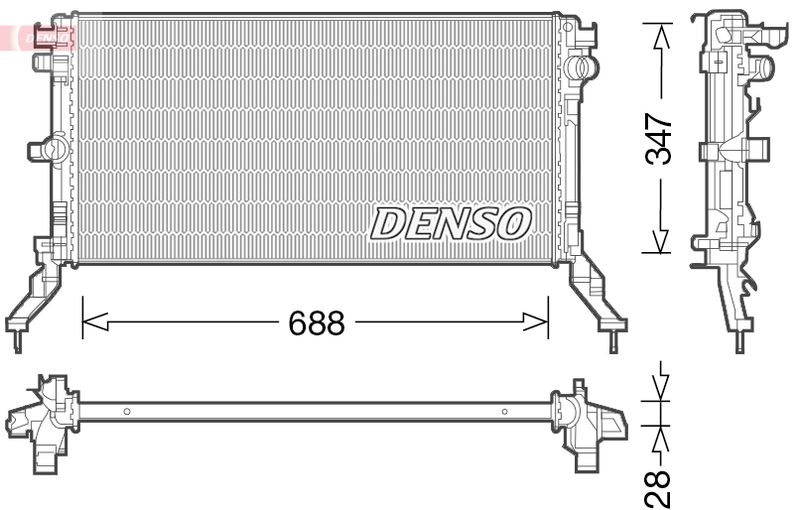 Radiator, engine cooling -