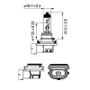 Bulb, spotlight H8 35W PGJ19-1 WhiteVision Ultra 1tk