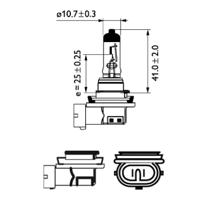 Bulb, spotlight H8 35W PGJ19-1 WhiteVision Ultra 1tk
