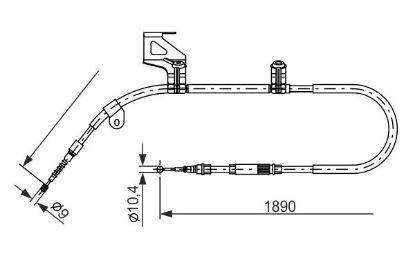 Cable Pull, parking brake -