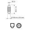 Bulb, interior light 10W SV8,5 T10,5X38