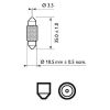 Bulb, interior light 10W SV8,5 T10,5X38