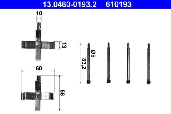 Accessory Kit, disc brake pad -