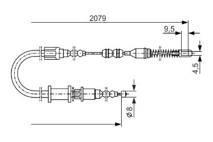 Cable Pull, parking brake -
