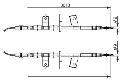 Cable Pull, parking brake -