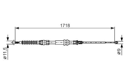 Cable Pull, parking brake VAG - 2K0 609 721 C