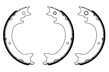 Brake Shoe Set, parking brake -