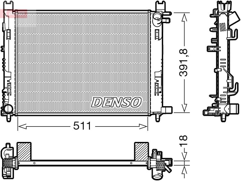 Radiator, engine cooling -