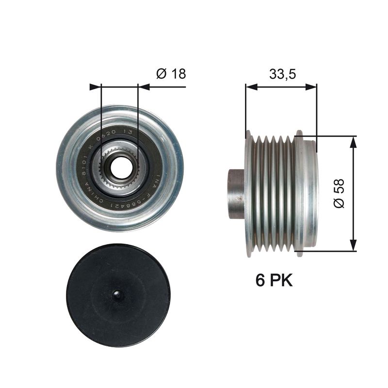 Alternator Freewheel Clutch -