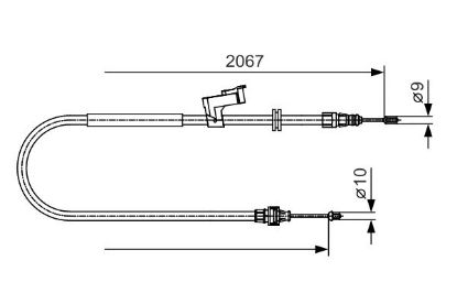 Cable Pull, parking brake -