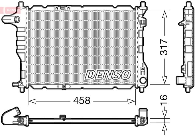 Radiator, engine cooling -