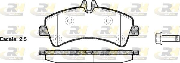 Brake Pad Set, disc brake MERCEDES-BENZ - 005 420 74 20