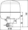 Rotating Beacon LED mastikinnitusega oranz 10-32V