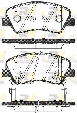 Brake Pad Set, disc brake HYUNDAI - 58101-H8A05