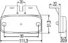 Side Marker Light LED,kollane 24V kinnitusega