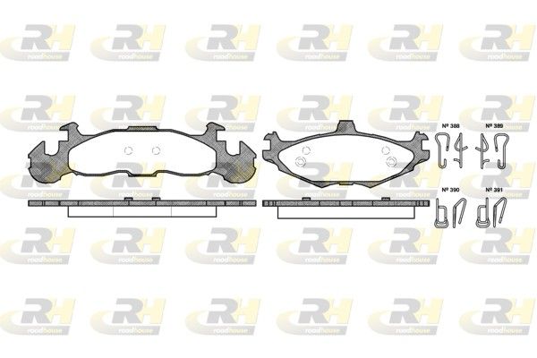 Brake Pad Set, disc brake Chrysler 84-90 esim.