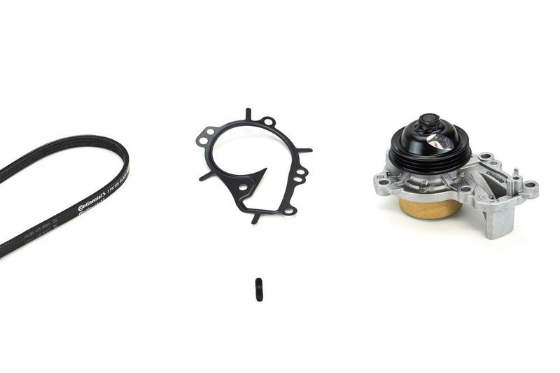 Water Pump + V-Ribbed Belt Kit -