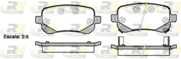 Brake Pad Set, disc brake CHRYSLER - 68029887AA