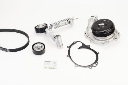 Water Pump + V-Ribbed Belt Kit -