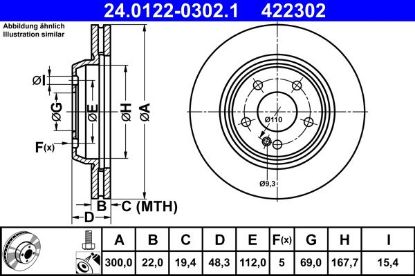 Brake Disc MERCEDES-BENZ - 000 423 18 12
