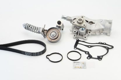 Water Pump + V-Ribbed Belt Kit -