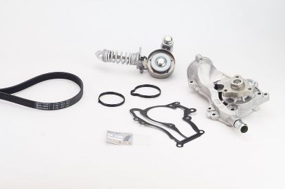 Water Pump + V-Ribbed Belt Kit -
