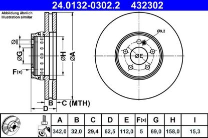 Brake Disc MERCEDES-BENZ - 000 421 28 12