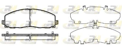 Brake Pad Set, disc brake CHRYSLER - 68144163AF