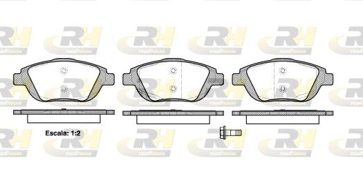 Brake Pad Set, disc brake PSA - 16 172 756 80