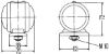 End Outline Marker Light valge/punane - RT