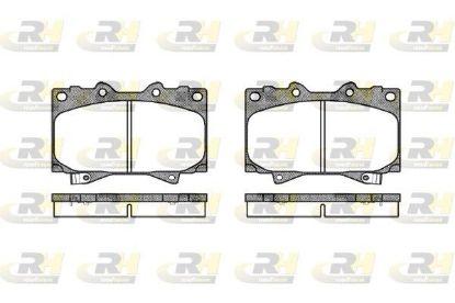 Brake Pad Set, disc brake Land Cruiser 100 98- esim. Brake Pad Set, disc brake Land Cruiser 100 98- esim.