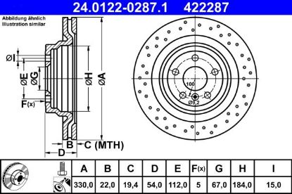 Brake Disc MERCEDES-BENZ - 166 423 04 12