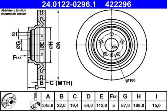 Brake Disc MERCEDES-BENZ - 166 423 07 00