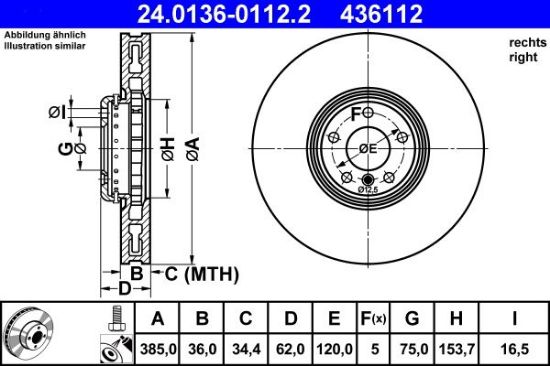 Brake Disc BMW - 34 10 6 898 726
