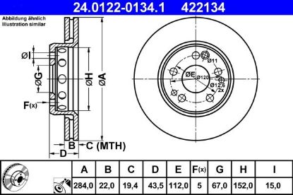 Brake Disc MERCEDES-BENZ - 124 421 23 12
