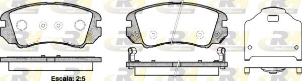 Brake Pad Set, disc brake Kia Magnetis 05- esim. Brake Pad Set, disc brake Kia Magnetis 05- esim.