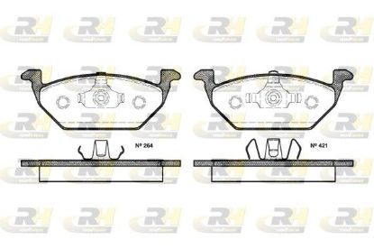 Brake Pad Set, disc brake VAG - 1J0 698 151A