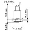 Bulb, instrument lighting 1.2W BAX8,5d/2 Yellow